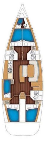 Bénéteau Cyclades 50.5 - layout interno